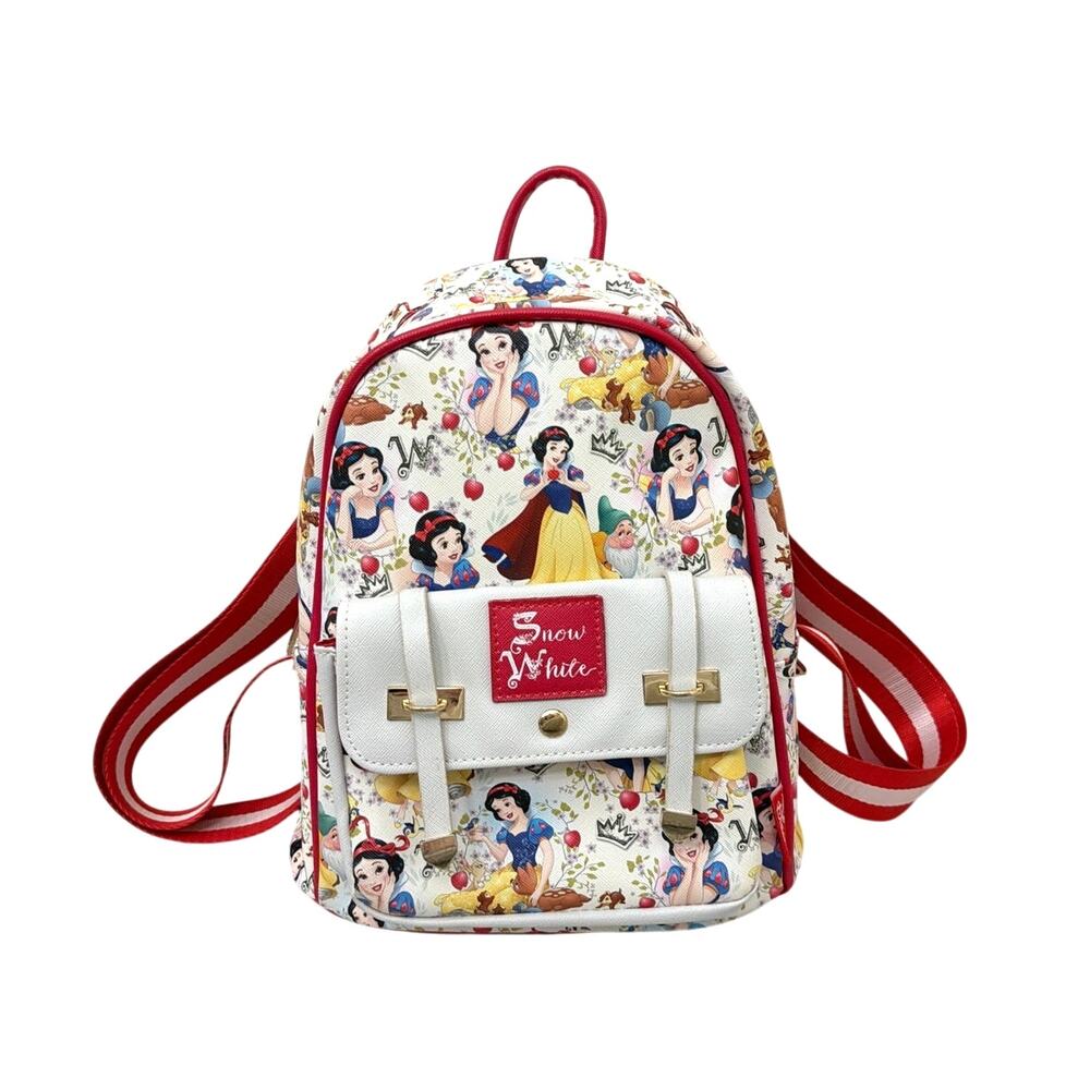 Disney Princess Snow White Allover Printed 11" Faux Leather Mini Backpack